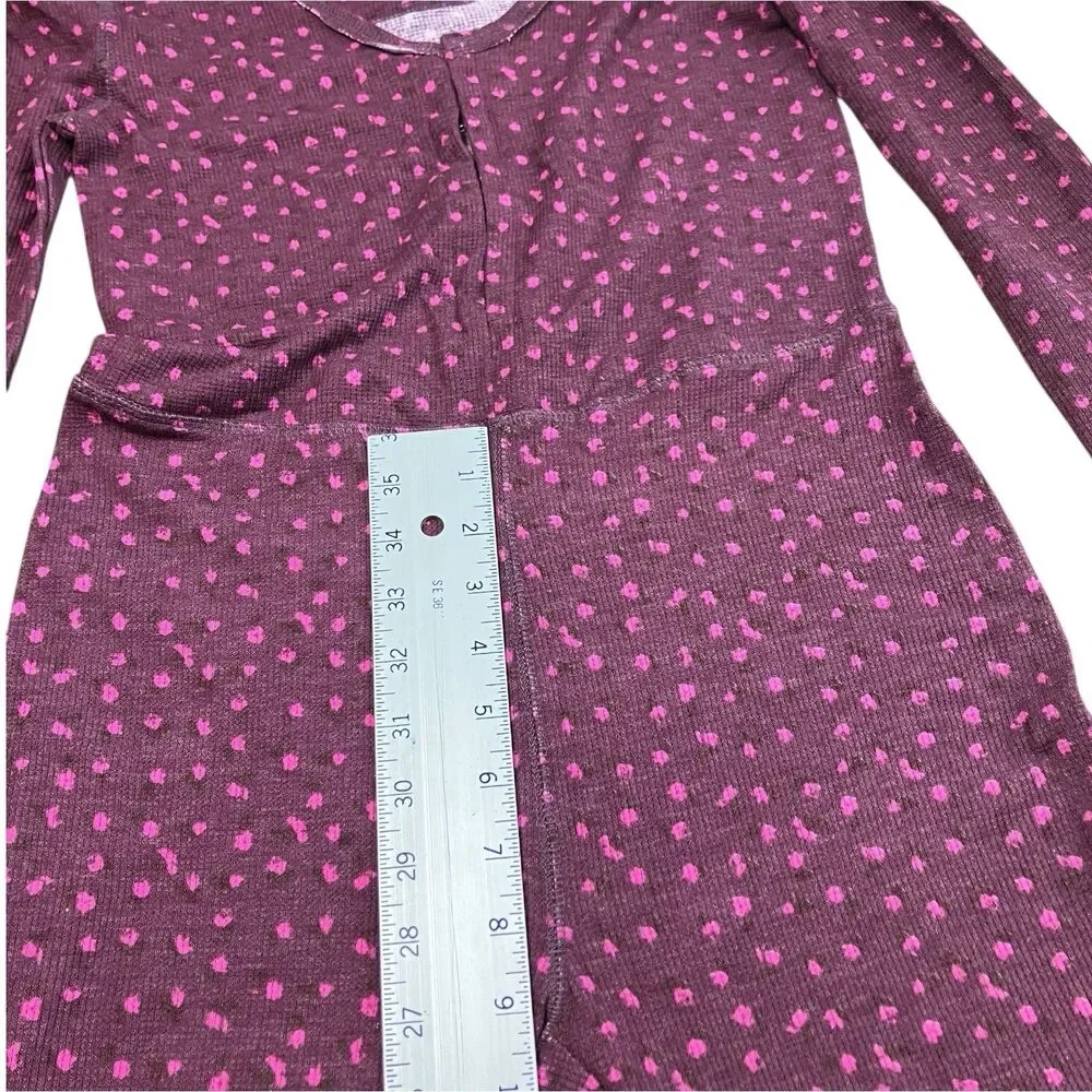 Free People Purple Thermal‎ Long Johns Sleepwear One Piece Pajama